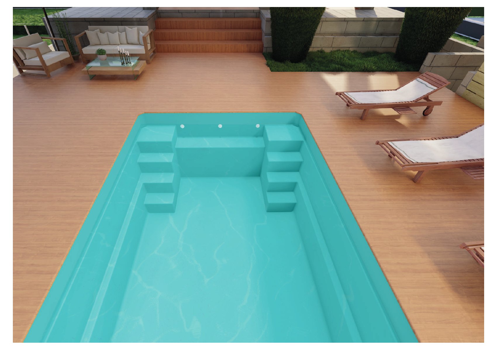 Piscine et terrasse, illustration du site Garden Piscine