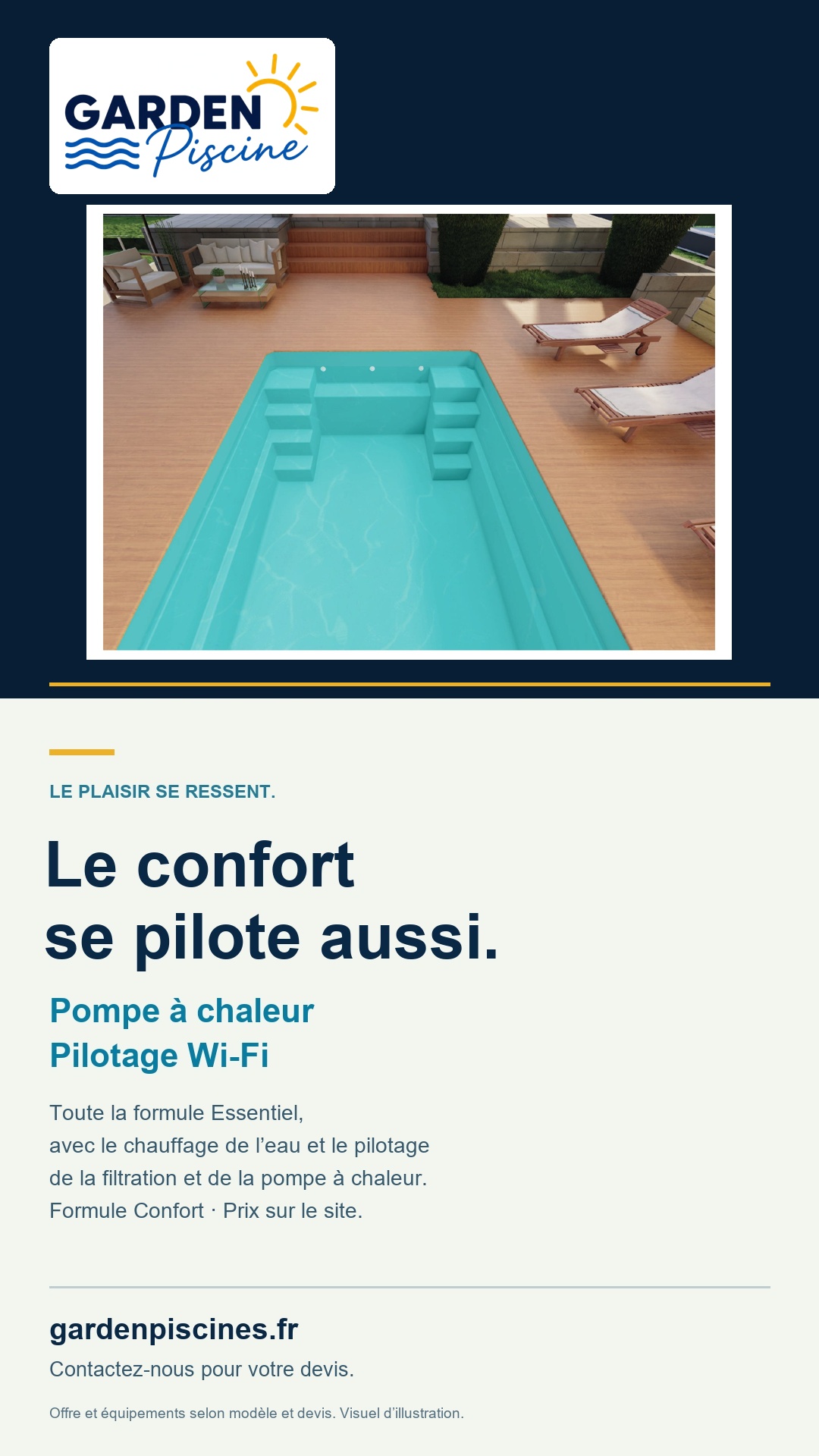 Plaquette formule Confort : pompe à chaleur et Wi-Fi