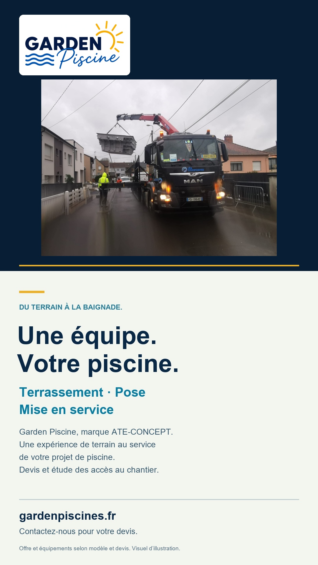 Plaquette du terrassement à la mise en service
